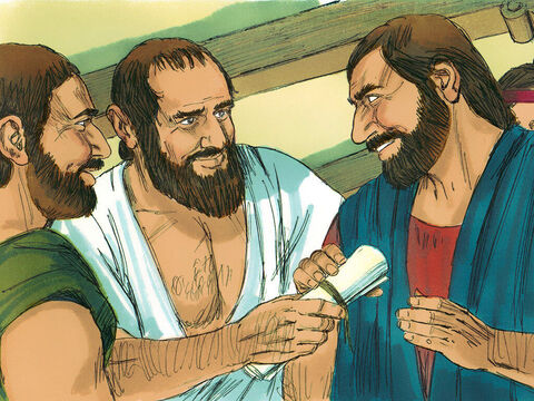 A ponieważ chciał udać się w okolice Koryntu, by i tam nauczać chrześcijan, wierzący z Efezu napisali mu list polecający, aby go tam przyjęto. – Slajd 9