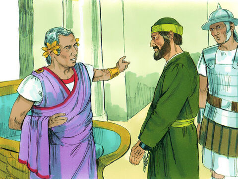 Po omówieniu tej sprawy z doradcami, Festus odpowiedział: „Odwołałeś się do cesarza, do cesarza się udasz!”. – Slajd 4