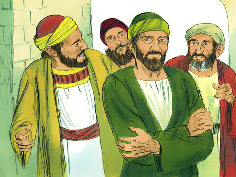 Paweł z towarzyszami wysiadł ze statku na ląd, znalazł wierzących i pozostał tam przez tydzień. Ci wierzący z natchnienia Ducha Świętego prorokowali mu o niebezpieczeństwie podróży do Jerozolimy. – Slajd 4