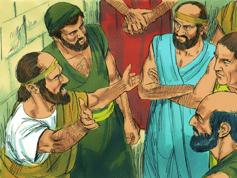 Jednak gdy niektórzy Żydzi z Tesaloniki dowiedzieli się, że Paweł naucza w Berei, przyszli tam, aby wywołać kolejne rozruchy. – Slajd 10