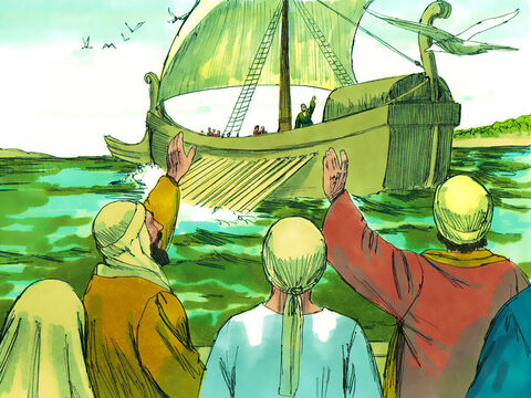 Po święcie Przaśników Paweł wsiadł na statek płynący do Troady. – Slajd 8