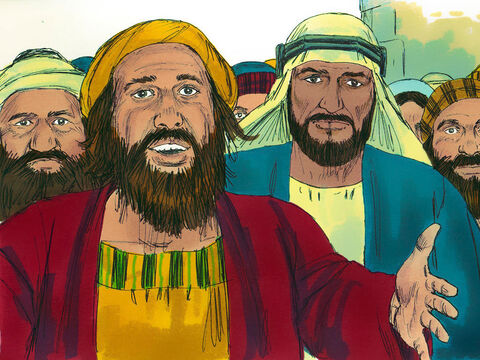 Słowa te tak wstrząsnęły słuchaczami, że zapytali Piotra i pozostałych apostołów: „Bracia, co mamy czynić?”.<br/> – Slajd 9