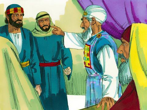 Wezwali więc ponownie Piotra oraz Jana i zakazali im nauczać o Jezusie. Apostołowie zaś powiedzieli: „Sami oceńcie, co jest słuszne w oczach Boga.  Czy powinniśmy słuchać was, czy też Jego?”. – Slajd 10