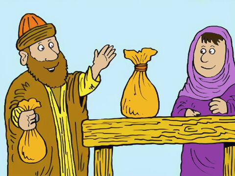 Ananiasz, z pełną wiedzą swojej żony, zatrzymał część pieniędzy dla siebie. – Slajd 3