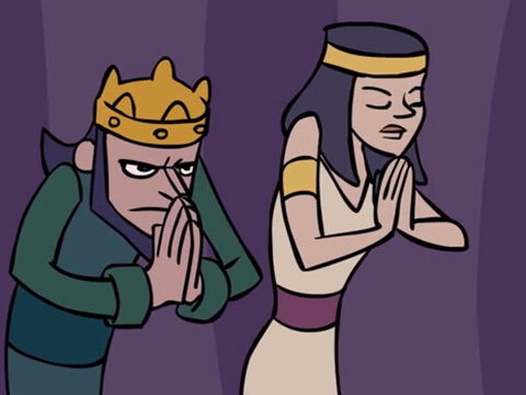 Król Achab i jego żona, zła królowa Izebel... – Slajd 1