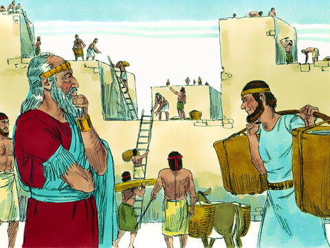 Kiedy Salomon odbudowywał twierdzę Millo, przełożonym nad budowniczymi ustanowił bardzo pracowitego mężczyznę, Jeroboama. – Slajd 6