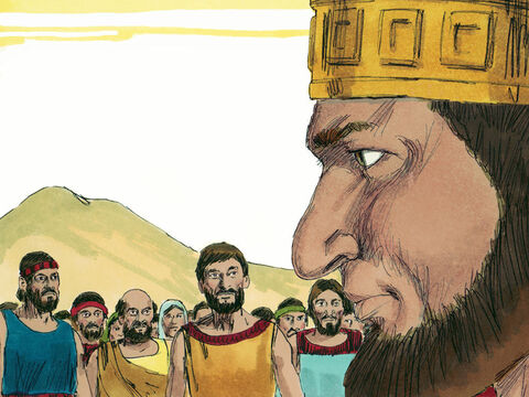 Dziesięć plemion wezwało Jeroboama na zgromadzenie i obwołało go królem. – Slajd 20