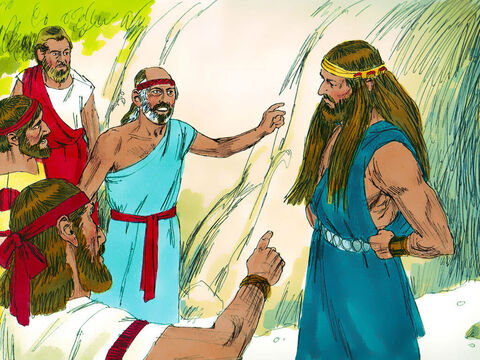 Wtedy 3 000 Judejczyków udało się do tej groty, aby pojmać Samsona. Powiedzieli do niego: „Czy nie wiesz, że Filistyni panują nad nami? Coś najlepszego nam zrobił?”. A on na to: „Potraktowałem ich tak, jak oni mnie”. – Slajd 9