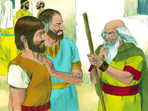 Później Jesse przywołał następnego syna w kolejności urodzenia, Abinadaba. Samuel jednak powiedział: „Tego również nie wybrał Pan”.<br/> – Slajd 6