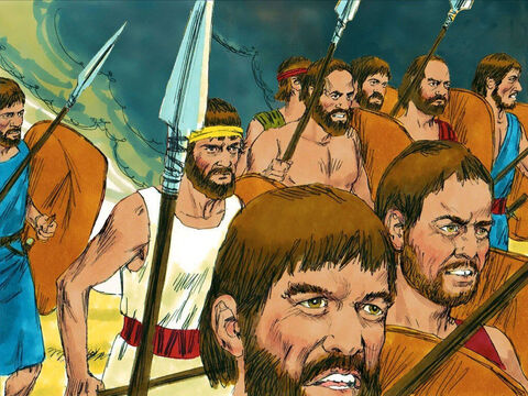 Izraelici wyruszyli z Mispy i ścigali Filistynów. – Slajd 20