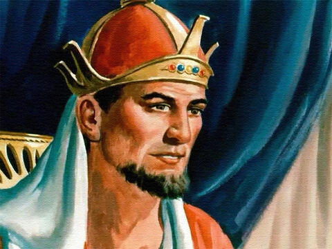 W całym kraju mówiono o królu Salomonie, ponieważ był łaskawy i sprawiedliwy, mądrzejszy niż jakikolwiek król przed nim, a cały jego lud był szczęśliwy. – Slajd 20