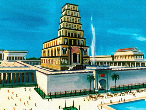 Salomon wiedział, że wspaniała świątynia, której budowa zajęła tysiącom ludzi siedem lat, i jego pałac... – Slajd 28