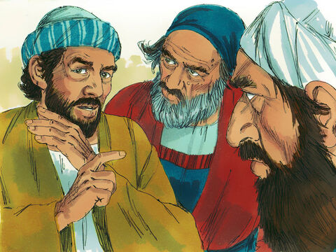Podstawili zatem fałszywych świadków, którzy mówili: „Słyszeliśmy, jak mówił bluźniercze słowa przeciwko Mojżeszowi i Bogu”. – Slajd 9