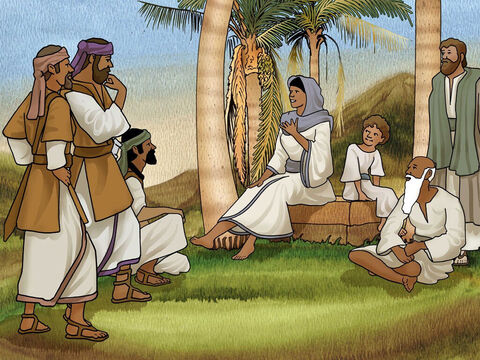 W tamtych czasach żyła Debora, proroki i sędzina Izraela. Siadywała ona pod Palmą Debory pomiędzy Rama i Betel i tam przychodzili do niej Izraelici, aby rozsądzała sprawy sporne. – Slajd 8