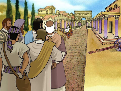 Jezus zgodził się zrobić wszystko, aby pomóc poganom: rzymskiemu setnikowi i jego słudze. Setnik mieszkał z dala od Żydów, na obrzeżach Kafarnaum, gdzie stacjonował rzymski garnizon. Żydzi zazwyczaj nie wchodzili do domu pogan. Jezus jednak poszedł w kierunku domu tego setnika. – Slajd 6