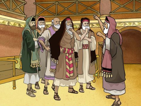 Po upływie dni Żydzi spiskowali, aby go zgładzić, ale Saul dowiedział się o ich spisku. Pilnowali też dzień i noc bram, aby go zabić. (Dzieje Apostolskie 9:23–24) – Slajd 19